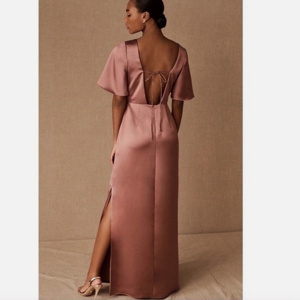 Monique Lhuillier Wedding reception dress or Formal gown - blush pink maxi